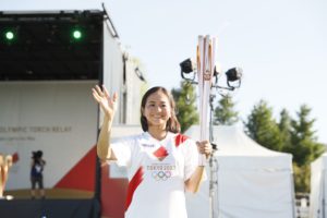 小堀宗翔さんがオリンピック聖火リレー点火セレモニーに参加